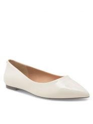 Nine West Baleriny WFA2622-1 Biały. Białe baleriny Nine West, bez wzorów, ze skóry, bez obcasa. Za 199.99 zł.