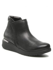 Go Soft Botki WB-SASHA-AW22-12 Czarny. Czarne botki GO SOFT, bez wzorów, ze skóry, bez obcasa, na płaskiej podeszwie, bez zapięcia. Za 124.99 zł.