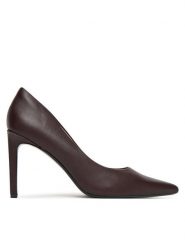 Calvin Klein Szpilki Ess Stiletto 90 HW0HW02608 Bordowy. Czerwone szpilki Calvin Klein, bez wzorów, ze skóry, bez obcasa, na szpilce, bez zapięcia. Za 649.99 zł.