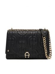 Aigner Torebka Diadora S 132053 Czarny. Czarne listonoszki Aigner, bez wzorów, ze skóry, bez dodatków. Za 2,789.00 zł.