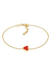Elli Herz Liebe Love Valentinstag 925 Silber vergoldet Bransoletki 1 ct Damski. Bransoletki Elli, srebrne. Za 203.99 zł.