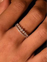 OR ÉCLAT Złoty pierścionek "Ma reine" z cyrkoniami rozmiar: 52. Szare pierścionki OR ÉCLAT, z cyrkonią, złote. Za 1,261.99 zł.