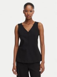 Calvin Klein Jeans Top LV044G206G Czarny Slim Fit. Czarne topy Calvin Klein Jeans, xl, bez wzorów, z jeansu, bez kołnierzyka, bez ramiączek. Za 249.99 zł.
