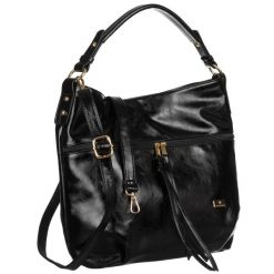 Shopperka czarna Peterson [DH] PTN CP204428 BLACK. Czarne shopper Peterson, bez wzorów, ze skóry ekologicznej, bez dodatków. Za 131.99 zł.