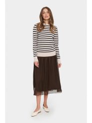 SAINT TROPEZ Sweter w kolorze beżowo-czarnym rozmiar: L. Brązowe swetry Saint Tropez, l, bez wzorów, z wiskozy, bez ramiączek. Za 106.13 zł.