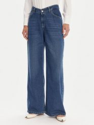 Rinascimento Jeansy CFC0125151003 Niebieski Wide Leg. Niebieskie jeansy Rinascimento, l, bez wzorów. Za 469.99 zł.