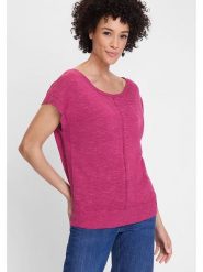 Olsen Sweter w kolorze fioletowym rozmiar: 42. Różowe swetry Olsen, bez wzorów, bez ramiączek. Za 95.99 zł.