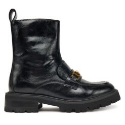 Botki TWINSET. Czarne botki Twinset, bez wzorów, bez obcasa, na płaskiej podeszwie, bez zapięcia. Za 1,099.00 zł.