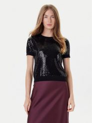 Guess Sweter W5YR21 Z3E70 Czarny Regular Fit. Czarne swetry Guess, m, z aplikacjami, z wiskozy, bez ramiączek. Za 479.99 zł.