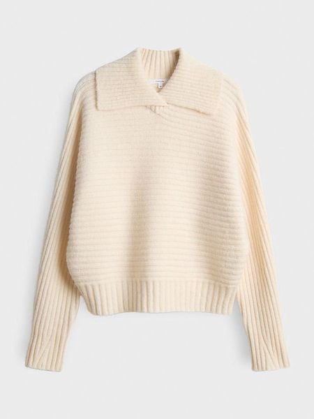 OPUS Sweter "Purika" w kolorze kremowym rozmiar: 40. Brązowe swetry Opus, bez wzorów, prążkowane, bez ramiączek. Za 160.33 zł.