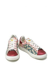 Goby Skórzane sneakersy w kolorze bordowym ze wzorem rozmiar: 39. Czerwone trampki Goby, bez wzorów, bez zapięcia. Za 268.55 zł.