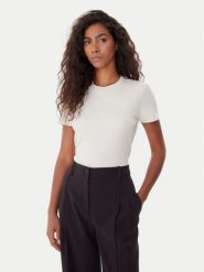 Calvin Klein T-Shirt LV044C216G Écru Regular Fit. T-shirty Calvin Klein, xl, bez wzorów, z bawełny, bez kołnierzyka, bez ramiączek. Za 219.99 zł.