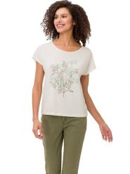 Heine Koszulka w kolorze kremowym rozmiar: 38. Brązowe bluzki Heine, bez wzorów, bez kołnierzyka, bez ramiączek. Za 30.99 zł.