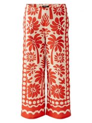 Miss Lagotte Spodnie w kolorze kremowo-pomarańczowym rozmiar: 38. Brązowe spodnie materiałowe Miss Lagotte, bez wzorów, z materiału, z podwyższonym stanem. Za 126.99 zł.