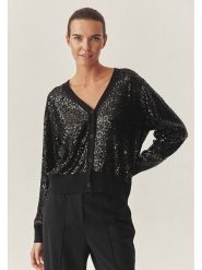 TATUUM Kardigan "Gloss" w kolorze czarnym rozmiar: M. Czarne kardigany Tatuum, m, bez wzorów. Za 188.40 zł.