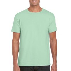 Koszulka Softstyle Dla Dorosłych Unisex. Zielone bluzki GILDAN, xl, bez wzorów, sportowe, bez kołnierzyka, bez ramiączek. Za 29.99 zł.