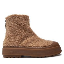 Botki Iceberg. Brązowe botki Iceberg, bez wzorów, bez obcasa, na płaskiej podeszwie, bez zapięcia. Za 1,739.00 zł.