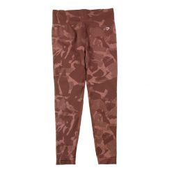 Second life - Legginsy damskie do jogi Gymshark brązowe - Jak nowy. Brązowe legginsy Gymshark, l, bez wzorów, z materiału, na fitness i siłownię. Za 106.46 zł.