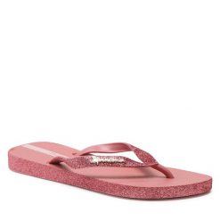 Japonki Ipanema. Czerwone klapki Ipanema, bez wzorów, bez obcasa. Za 79.99 zł.