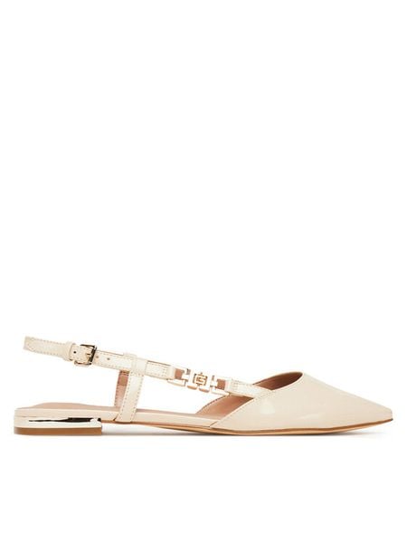 Guess Baleriny FLTFR2 PAF05 Écru. Baleriny Guess, z aplikacjami, ze skóry, bez obcasa. Za 279.99 zł.