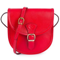 Listonoszka skórzana BELTIMORE K68 czerwona. Czerwone torebki klasyczne bez wzorów, ze skóry, bez dodatków. Za 129.90 zł.