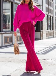 Milan Kiss Sweter w kolorze różowym rozmiar: L. Różowe swetry Milan Kiss, l, bez wzorów, bez ramiączek. Za 192.33 zł.