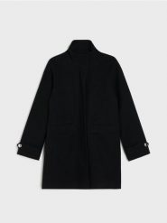 Klasyczny płaszcz z ozdobnymi guzikami - czarny. Czarne płaszcze Sinsay, l, bez wzorów, bez kaptura. Za 129.99 zł.