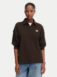 Calvin Klein Jeans Polo LV047G230G Brązowy ciemny Relaxed Fit. Brązowe koszulki polo Calvin Klein Jeans, m, bez wzorów, z bawełny, bez kołnierzyka, bez ramiączek. Za 409.99 zł.