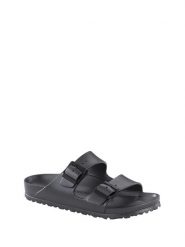 Birkenstock Klapki "Arizona" w kolorze antracytowym rozmiar: 37. Czarne klapki Birkenstock, bez wzorów, z otwartym noskiem, bez obcasa. Za 160.95 zł.