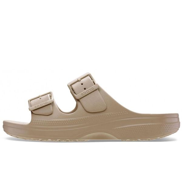 Klapki Crocs Saturday Sandal W Damskie. Brązowe klapki Crocs, bez wzorów, z materiału, bez obcasa. Za 254.99 zł.