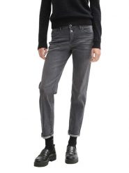 Tom Tailor Dżinsy - Boyfriend fit - w kolorze szarym rozmiar: W28/L32. Szare jeansy Tom Tailor, l, z aplikacjami, z podwyższonym stanem. Za 70.41 zł.