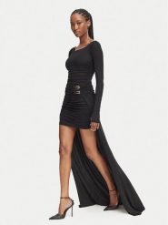 Elisabetta Franchi Sukienka wieczorowa AB-R35-67E2-V660 Czarny Slim Fit. Czarne sukienki Elisabetta Franchi, bez wzorów, wizytowe, bez kołnierzyka, bez ramiączek. Za 2,819.00 zł.