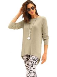 Heine Sweter w kolorze beżowym rozmiar: 36. Brązowe swetry Heine, bez wzorów, bez ramiączek. Za 25.95 zł.