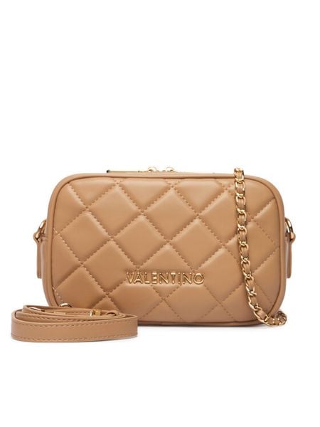 Valentino Torebka Ocarina VBS3KK51R Beżowy. Brązowe listonoszki Valentino, bez wzorów, ze skóry, bez dodatków. Za 569.99 zł.