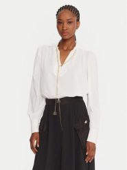 Rinascimento Bluzka CFC0125721003 Biały Regular Fit. Białe bluzki Rinascimento, xl, bez wzorów, z syntetyku, bez kołnierzyka, bez ramiączek. Za 379.99 zł.