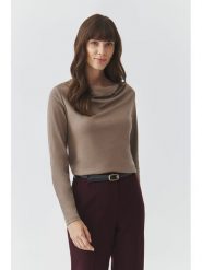 TATUUM Bluzka "Rita" w kolorze szarobrązowym rozmiar: XL. Brązowe bluzki Tatuum, xl, bez wzorów, bez kołnierzyka, bez ramiączek. Za 87.61 zł.