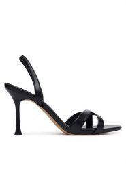 Aldo Sandały Elera 14296207 Czarny. Czarne sandały Aldo, bez wzorów, ze skóry, bez obcasa, na szpilce, bez zapięcia. Za 359.99 zł.