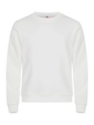Clique Basic Roundneck — uniseks bluza z okrągłym dekoltem – white. Białe bluzy CLIQUE, s, bez wzorów, z bawełny, bez kaptura. Za 157.03 zł.