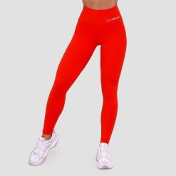 Legginsy damskie fitness z wysoką talią mandarynkowe BEAT. Brązowe legginsy GYMBEAM, s, bez wzorów, z elastanu. Za 112.90 zł.