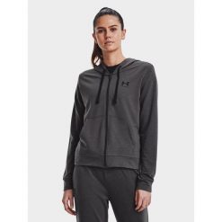 Bluza sportowa damska Under Armour Rival Terry Full Zip Hoodie. Czarne bluzy Under Armour, xs, bez wzorów, z kapturem. W wyprzedaży za 152.55 zł.