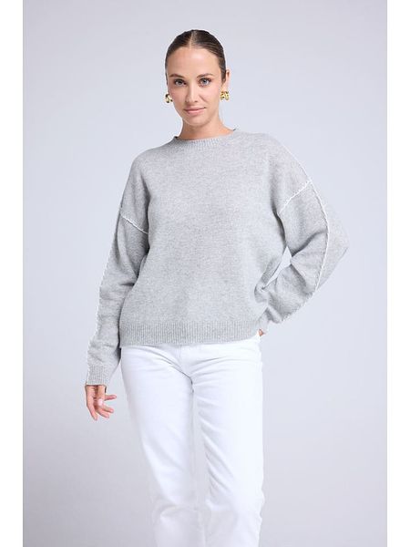 Maison Héritage Cashmere Kaszmirowy sweter w kolorze szarym rozmiar: L/XL. Szare swetry Maison Héritage Cashmere, l, bez wzorów, z kaszmiru, bez ramiączek. Za 590.20 zł.
