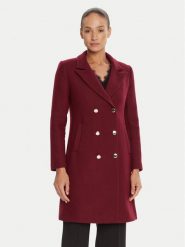 Rinascimento Płaszcz wełniany CFC0126118003 Bordowy Regular Fit. Czerwone płaszcze Rinascimento, na zimę, m, bez wzorów, z syntetyku, bez kaptura. Za 1,059.00 zł.