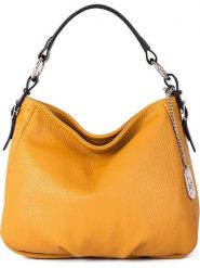 Anna Morellini Skórzana torebka "Noemi 1" w kolorze żółtym - 30,5 x 26 x 9 cm rozmiar: onesize. Żółte torby na ramię Anna Morellini, bez wzorów, z materiału, na ramię, bez dodatków. Za 252.99 zł.