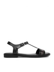 Lasocki Sandały CEO-WI23-FOXI-60 Czarny. Czarne sandały Lasocki, bez wzorów, ze skóry, bez obcasa, na płaskiej podeszwie, bez zapięcia. Za 149.99 zł.