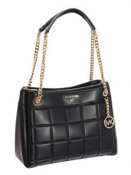 Michael Kors Skórzana torebka w kolorze czarnym - 32 x 25 x 13 cm rozmiar: onesize. Czarne torby na ramię Michael Kors, bez wzorów, z materiału, na ramię, pikowane, bez dodatków. Za 966.45 zł.