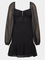 Gina Tricot Sukienka koktajlowa 20005 Czarny Regular Fit. Czarne sukienki Gina Tricot, bez wzorów, z syntetyku, wizytowe, bez kołnierzyka, bez ramiączek. Za 119.99 zł.