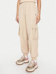 Guess Spodnie cargo Aurelie V4YB06 WG982 Beżowy Regular Fit. Brązowe spodnie materiałowe Guess, m, z aplikacjami, z materiału. Za 219.99 zł.