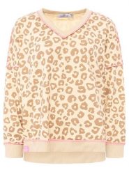 Zwillingsherz Bluza "Soft Leo" w kolorze beżowym rozmiar: L/XL. Brązowe bluzy Zwillingsherz, l, bez wzorów, bez kaptura. Za 228.92 zł.