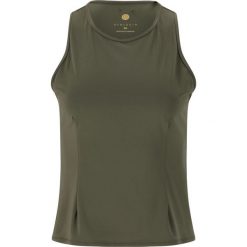 Damski tank top Athlecia Delrey. Zielone topy Athlecia, bez wzorów, bez kołnierzyka, bez ramiączek. Za 122.50 zł.