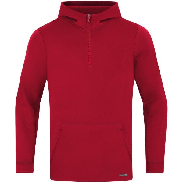 Bluza z kapturem dla kobiet Jako Pro Casual. Czerwone bluzy JAKO, bez wzorów, z elastanu, z kapturem. Za 429.05 zł.